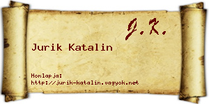 Jurik Katalin névjegykártya