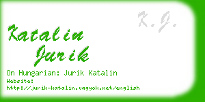 katalin jurik business card